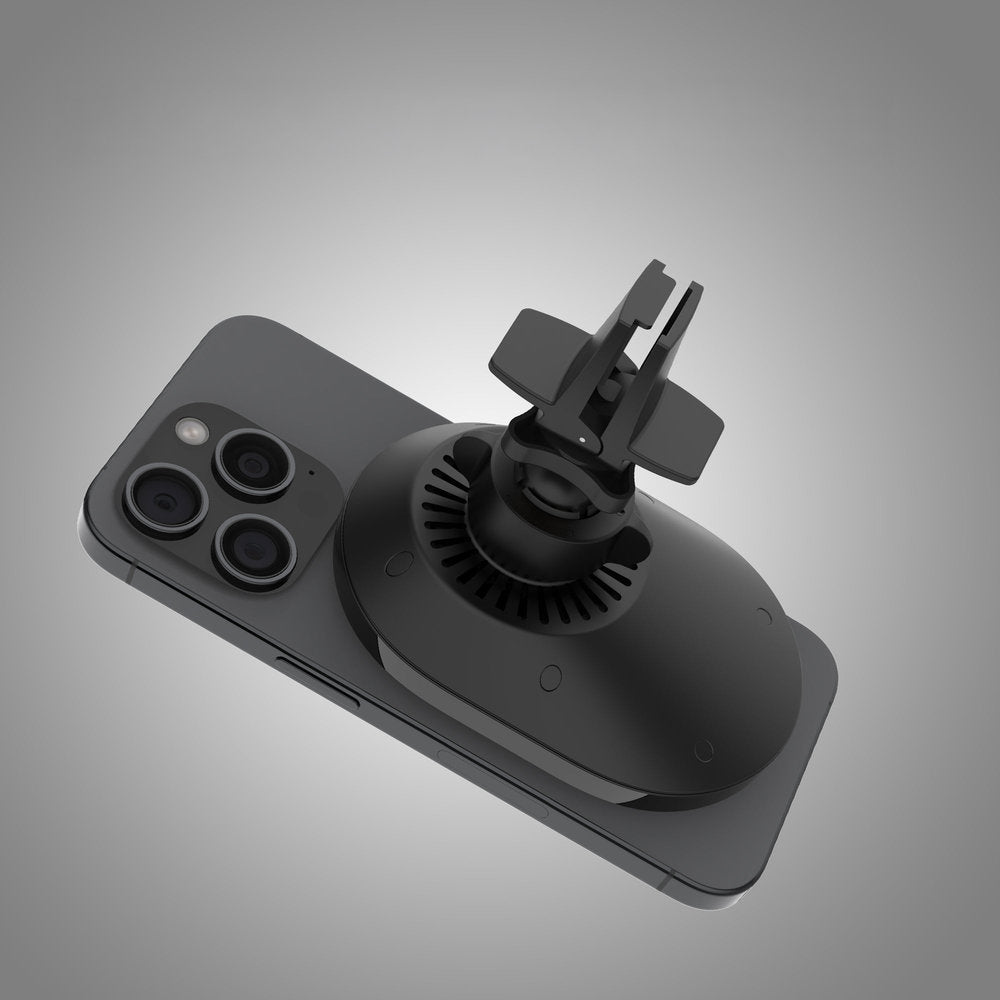 Autohalterung mit Ladefunktion Qi2 15W, mit MagSafe für das Lüftungsgitter, Fixed Mag Air, Schwarz