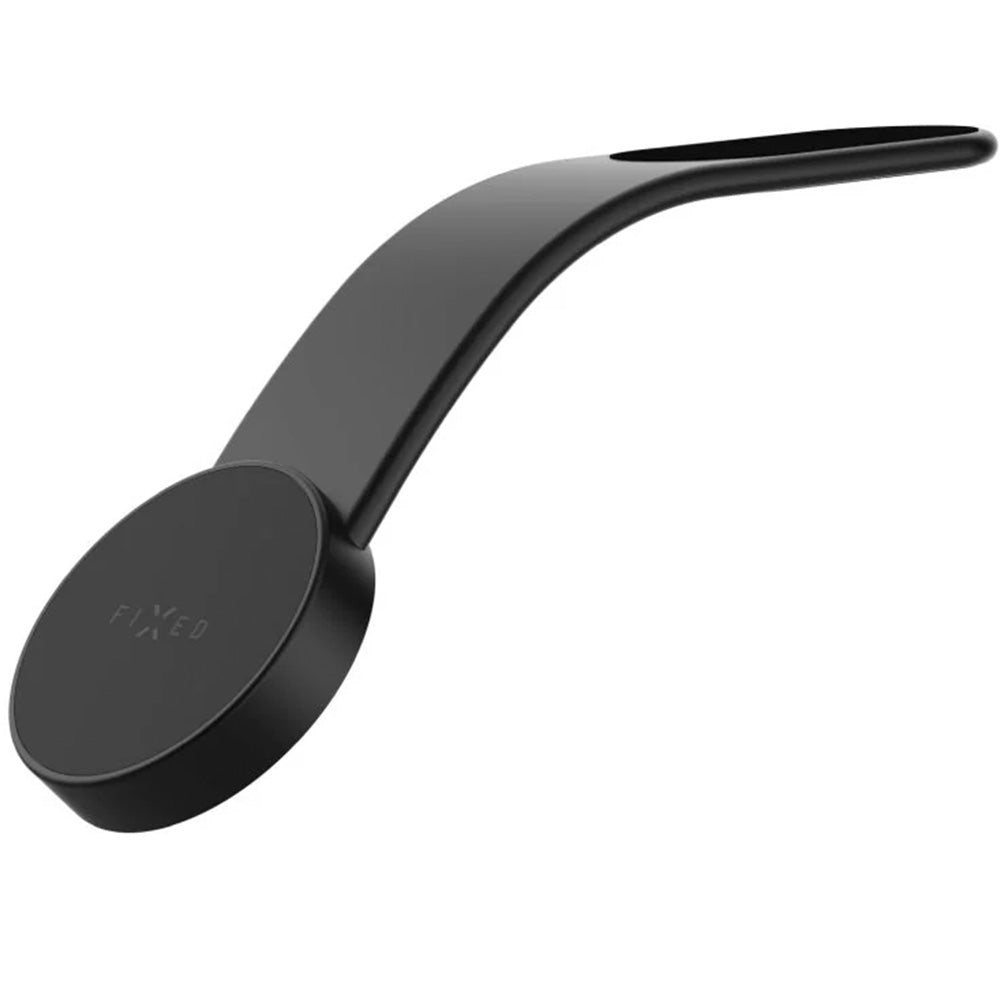 Schwarze Autohalterung Fixed MagFloppy für iPhones mit MagSafe, flexibel und klettbar für diverse Oberflächen.