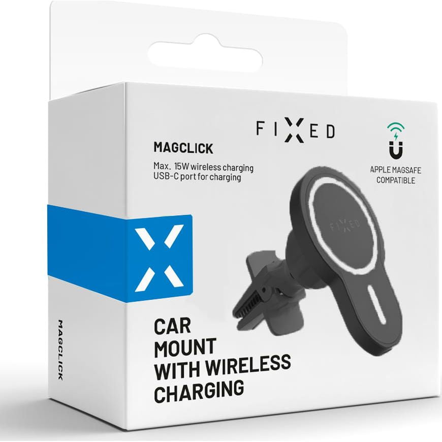 Autohalterung mit Qi-Ladefunktion mit MagSafe, Fixed MagClick, Schwarz