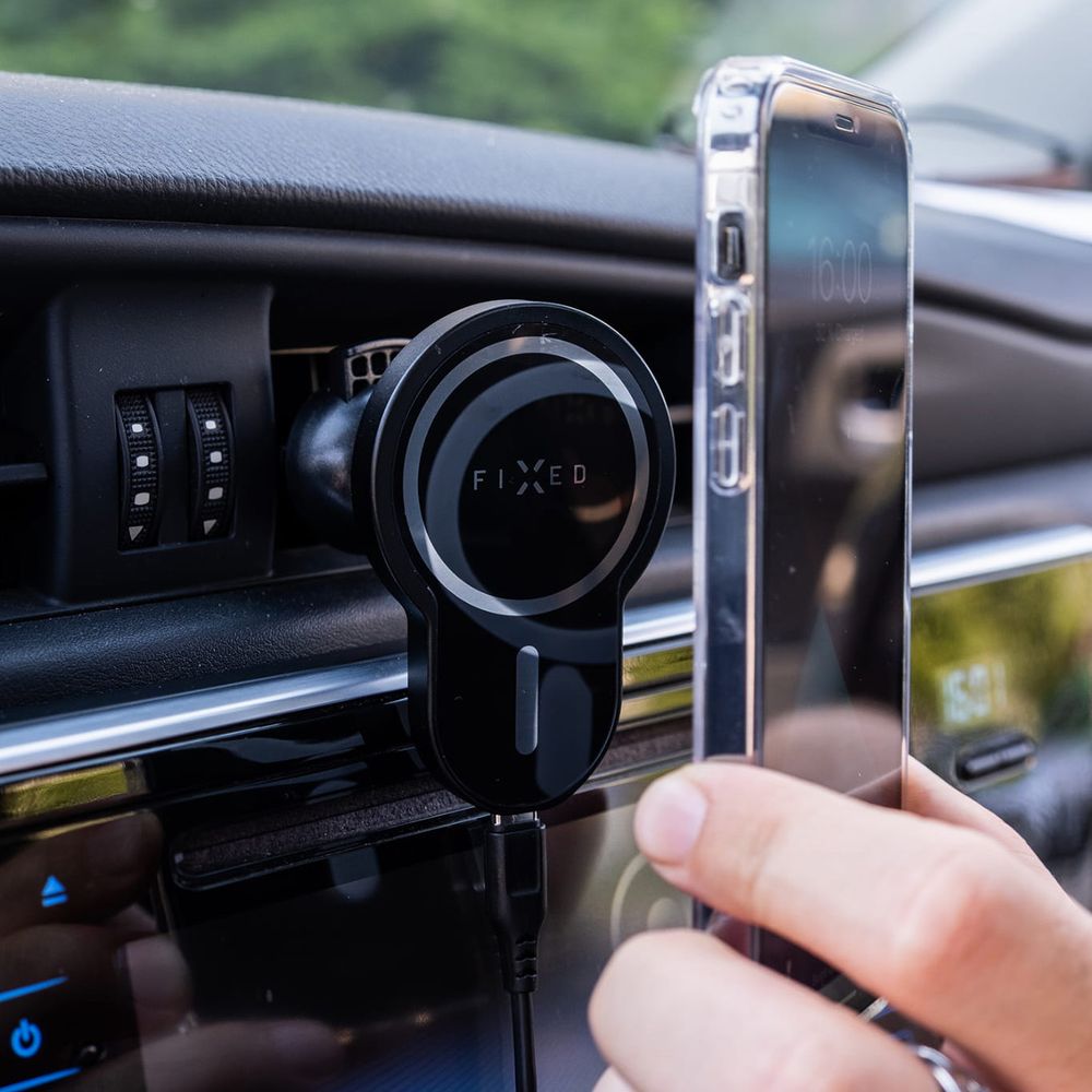 Autohalterung mit Qi-Ladefunktion mit MagSafe, Fixed MagClick, Schwarz