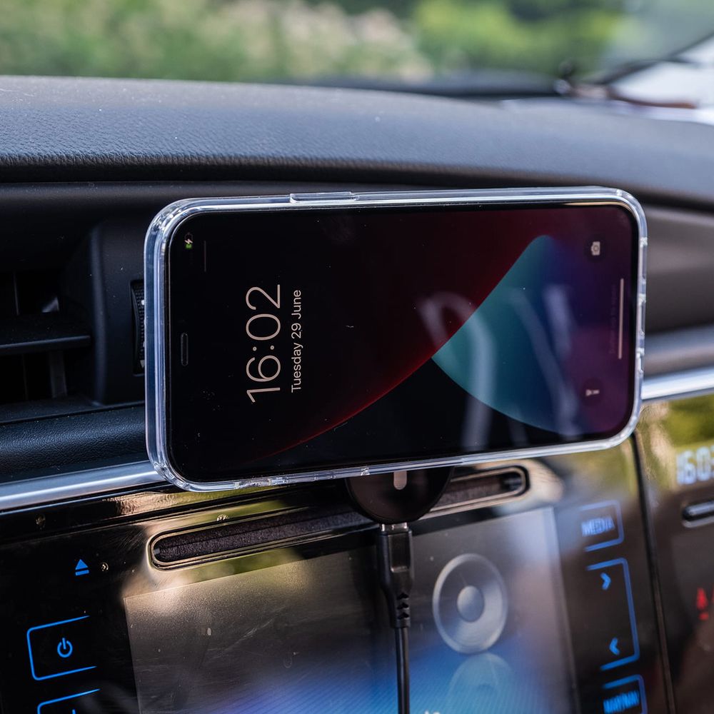 Autohalterung mit Qi-Ladefunktion mit MagSafe, Fixed MagClick, Schwarz