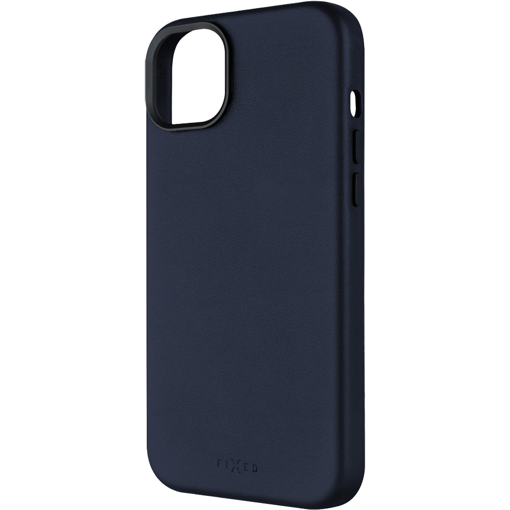 Schutzhülle Fixed MagLeather MagSafe für Apple iPhone 15, Blau