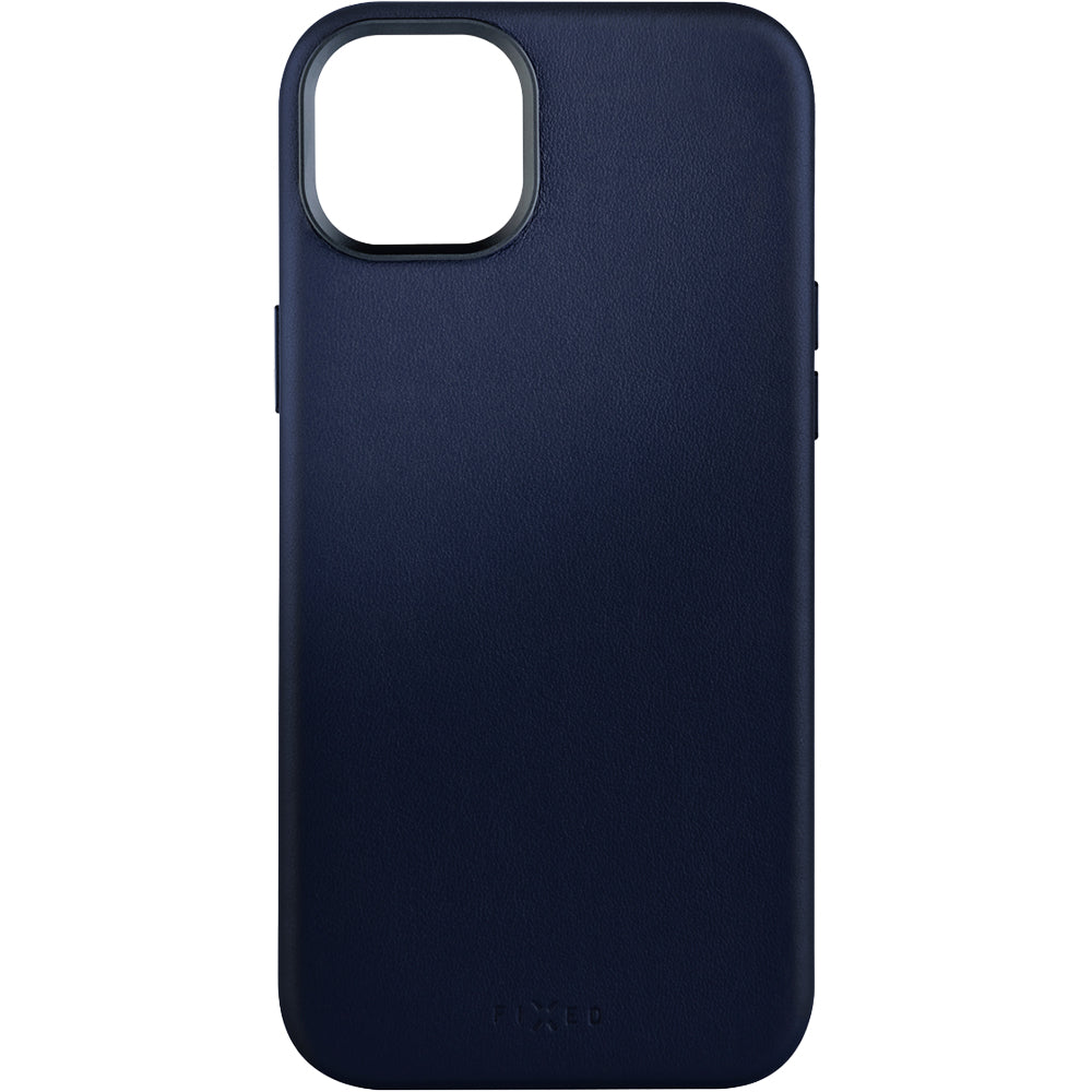Schutzhülle Fixed MagLeather MagSafe für Apple iPhone 15, Blau