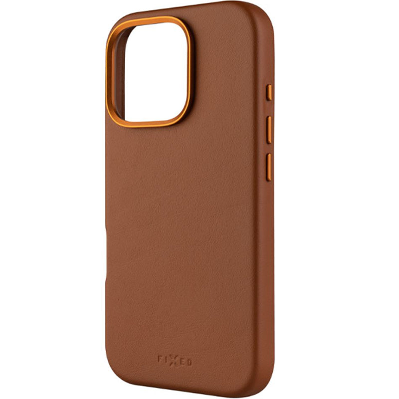 Handyhülle für iPhone 16 Pro, Fixed MagLeather mit MagSafe, Braun