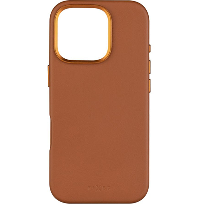 Handyhülle für iPhone 16 Pro, Fixed MagLeather mit MagSafe, Braun