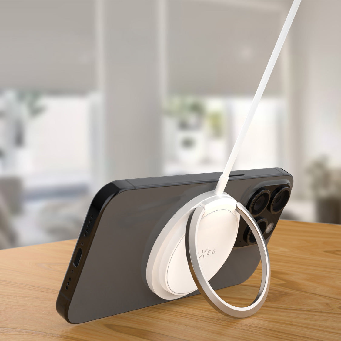 Induktives Ladegerät Qi 15W, mit MagSafe, Fixed MagPad, Weiß