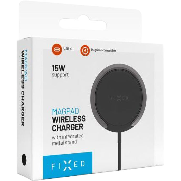 Induktives Ladegerät Qi 15W, mit MagSafe, Fixed MagPad, Schwarz