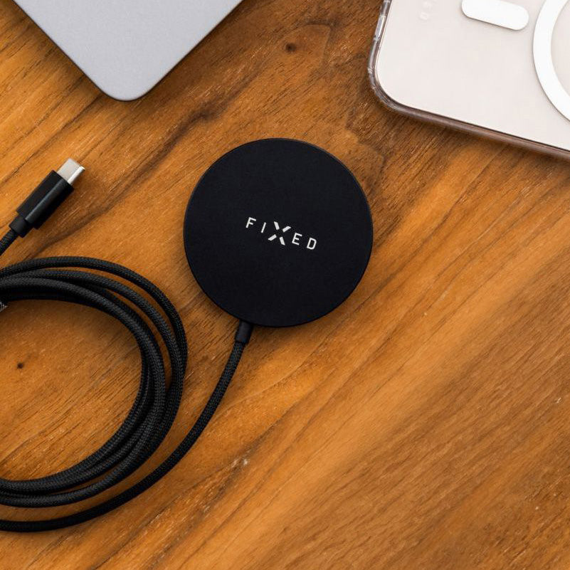 Induktives Ladegerät, Qi2, 15W, mit MagSafe, Fixed MagPad Slim, Schwarz