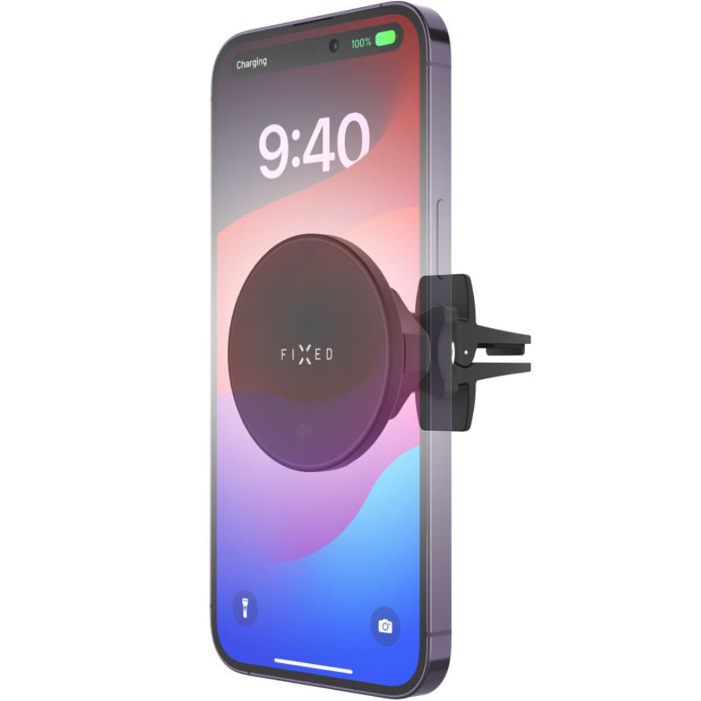 Autohalterung Magnetische zum Lüftungsgitter für MagSafe, Fixed MagRound 2 Qi2 15W, Schwarz