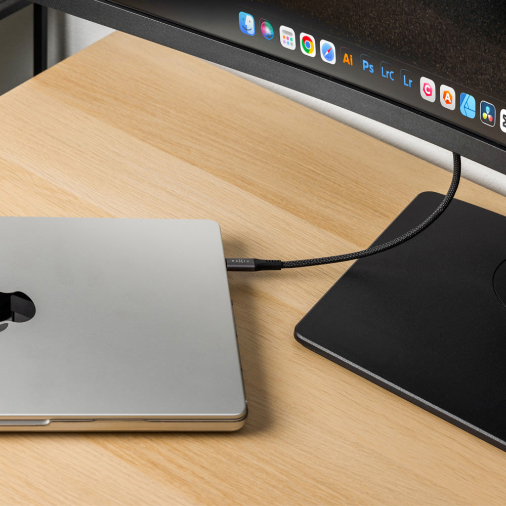 Kabel USB-C zu USB-C (USB4) 40Gbps / 240W / 8K@60Hz, 0,25 - 0,49 m m, Fixed Media Cable, Schwarz (3/8)