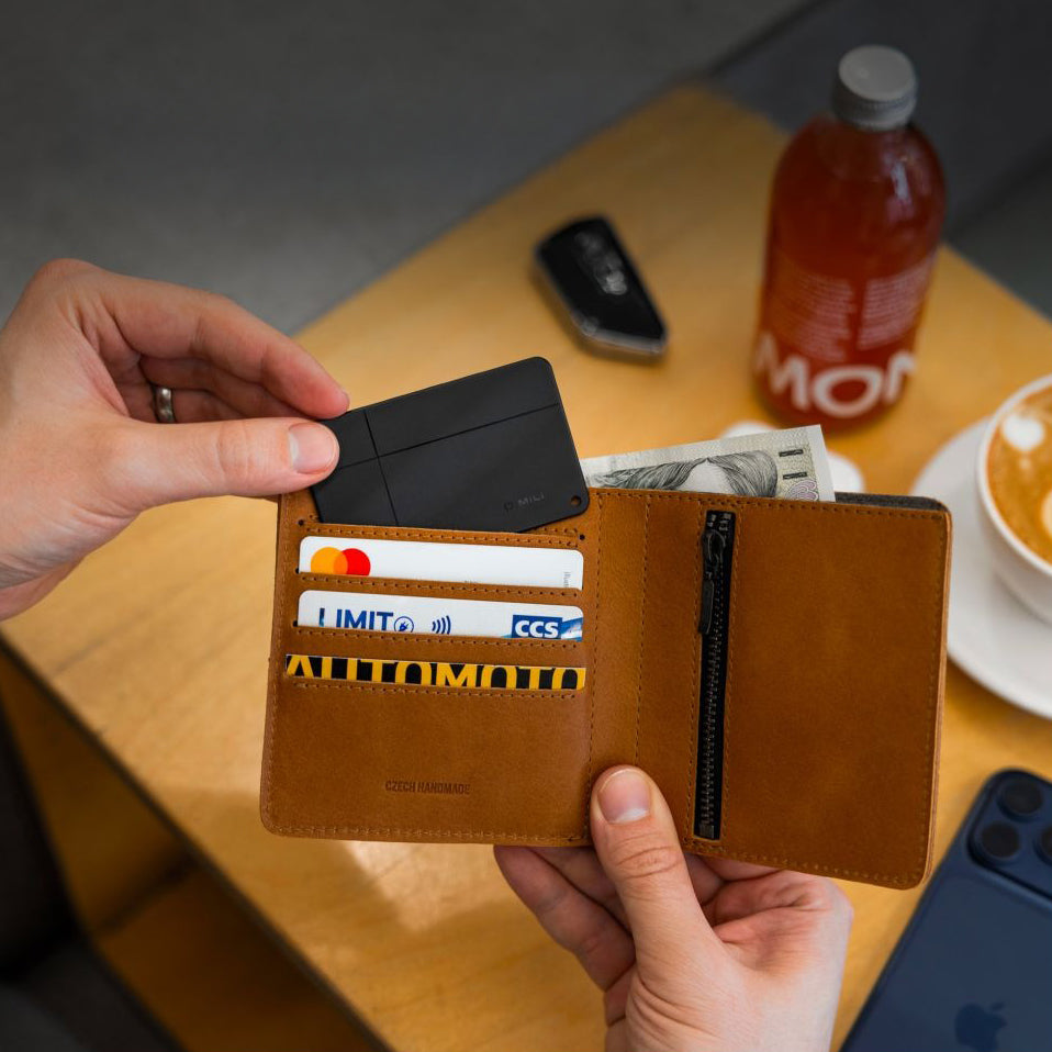 Karten-Tracker mit Apple Find My und Android Find Hub, Fixed MiCard Pro, mit Lautsprecher, Schwarz