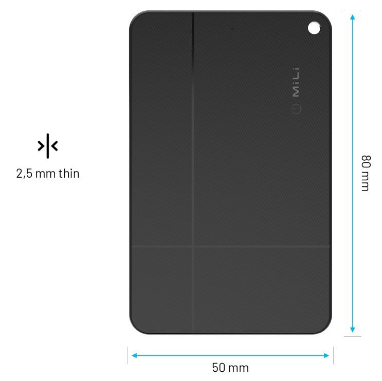 Karten-Tracker mit Apple Find My und Android Find Hub, Fixed MiCard Pro, mit Lautsprecher, Schwarz