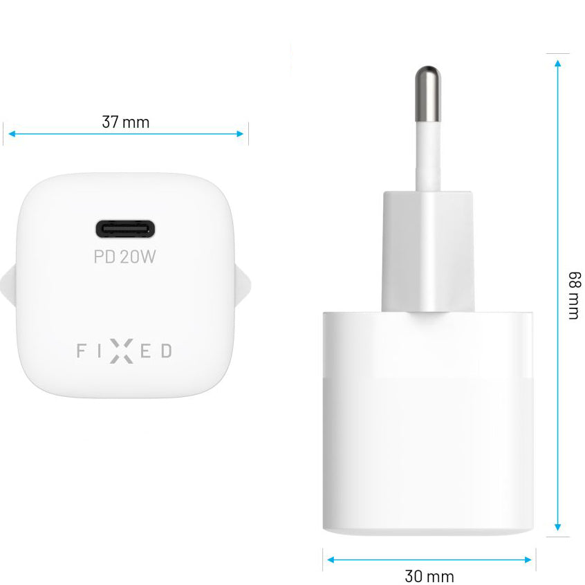 Ladegerät Fixed Mini USB-C PD 20W, Weiß