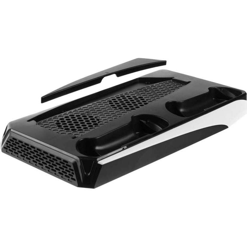 Multifunktionale Ladestation mit Kühlfunktion für PlayStation 5, Fixed Multifunctional Stand Station, Schwarz und Weiß