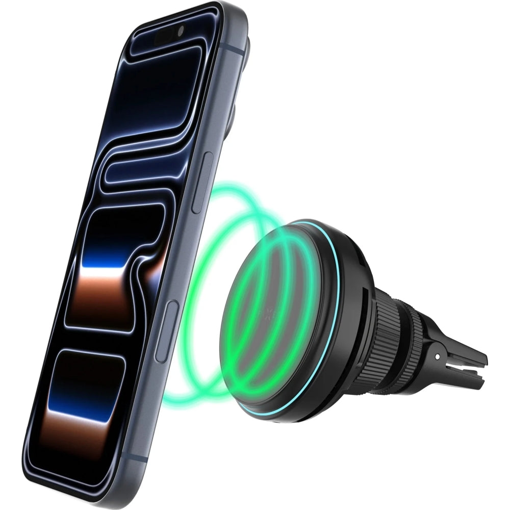 Autohalterung mit Ladefunktion Qi2 25W, mit MagSafe für das Lüftungsgitter, Fixed Mag Cool, Schwarz