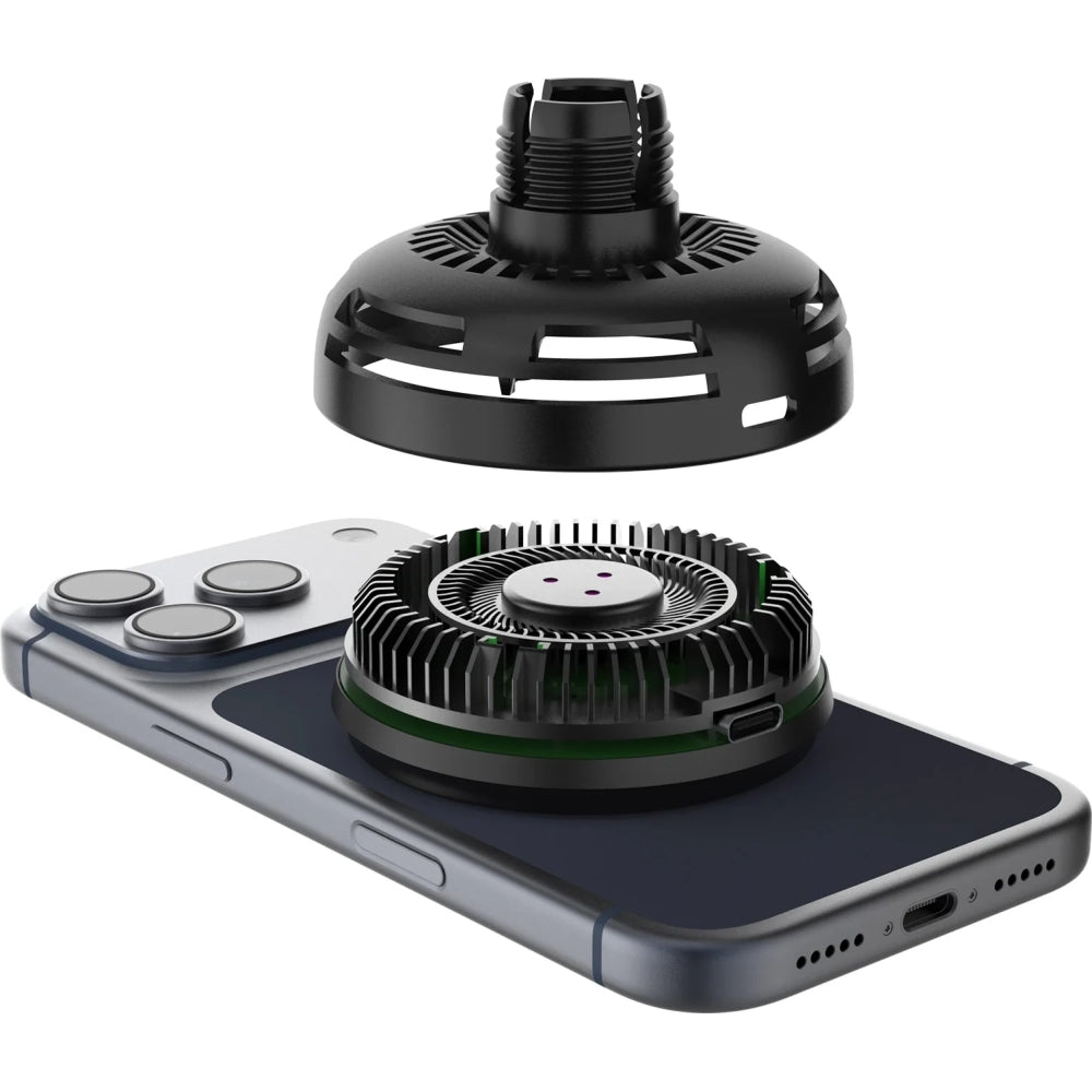 Autohalterung mit Ladefunktion Qi2 25W, mit MagSafe für das Lüftungsgitter, Fixed Mag Cool, Schwarz