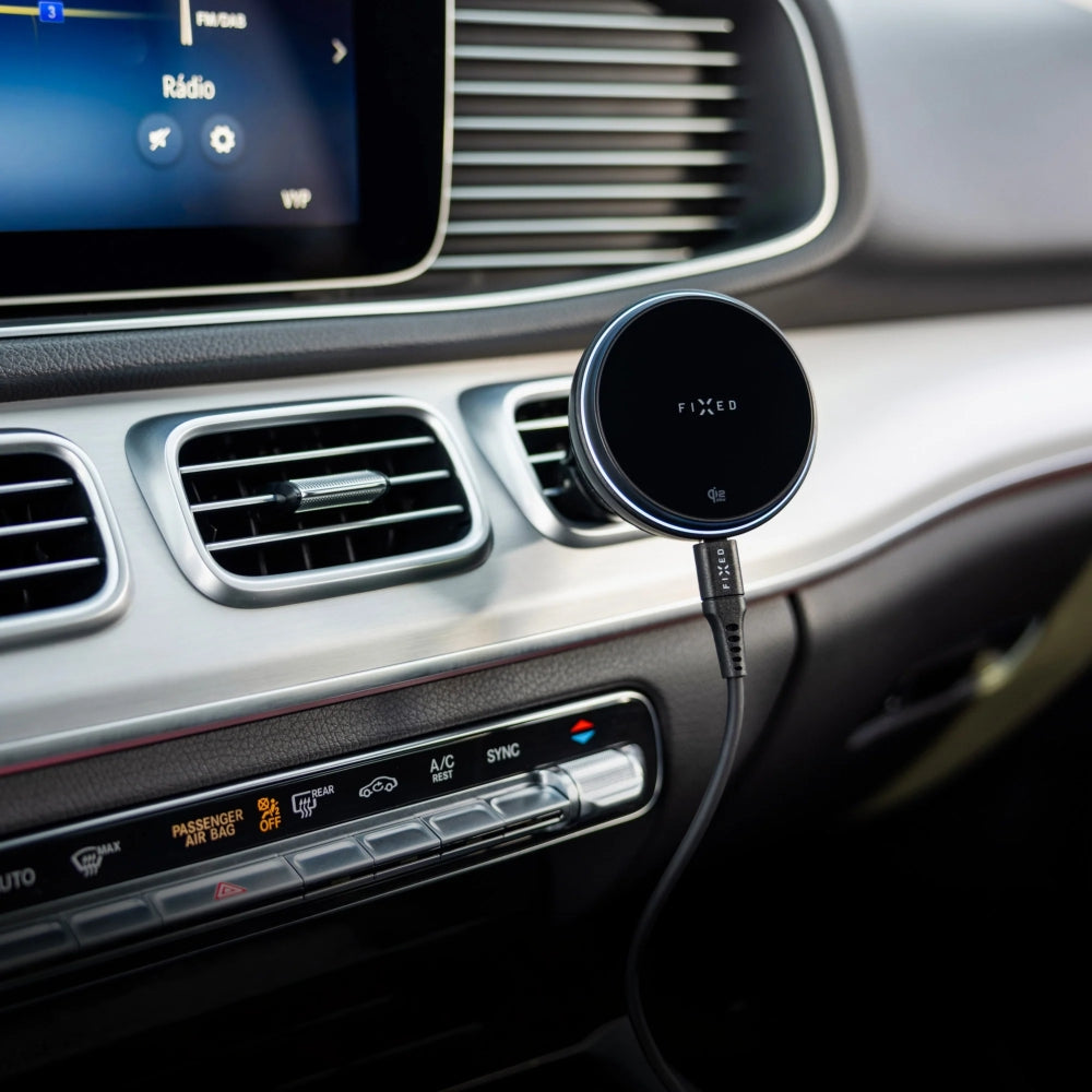 Autohalterung mit Ladefunktion Qi2 25W, mit MagSafe für das Lüftungsgitter, Fixed Mag Cool, Schwarz