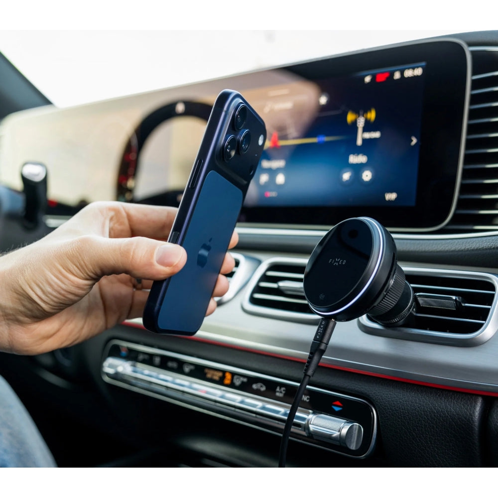 Autohalterung mit Ladefunktion Qi2 25W, mit MagSafe für das Lüftungsgitter, Fixed Mag Cool, Schwarz