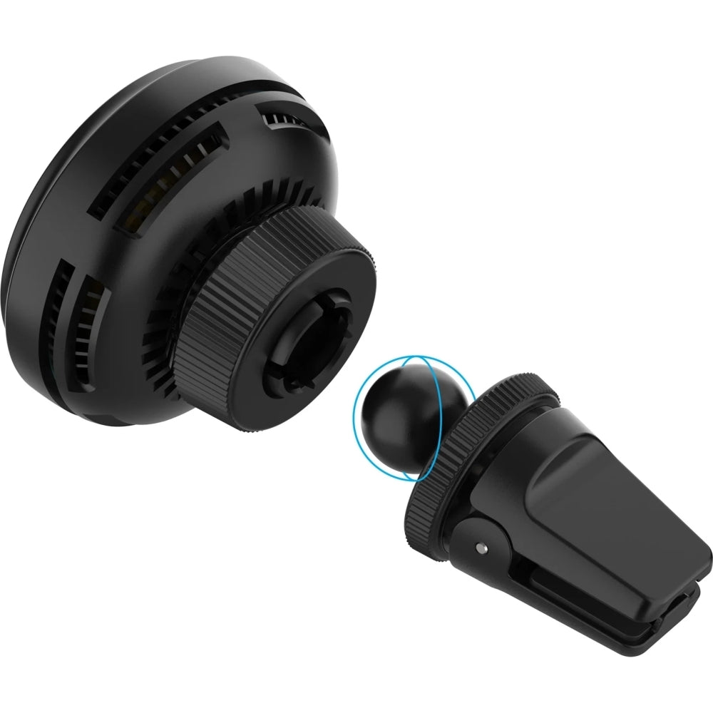 Autohalterung mit Ladefunktion Qi2 25W, mit MagSafe für das Lüftungsgitter, Fixed Mag Cool, Schwarz