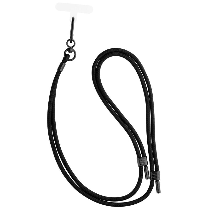 Handy-Schlüsselband, Schnur Fixed NeckUni, Schwarz