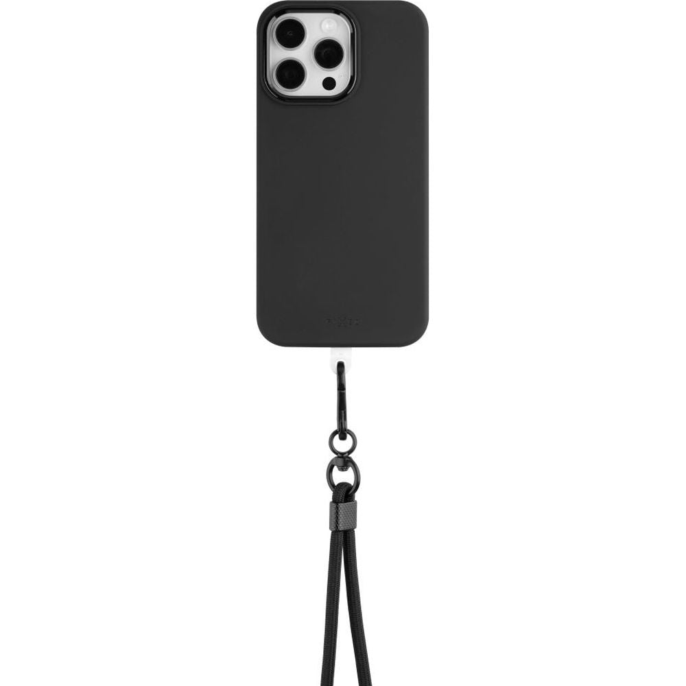 Handy-Schlüsselband, Schnur Fixed NeckUni, Schwarz