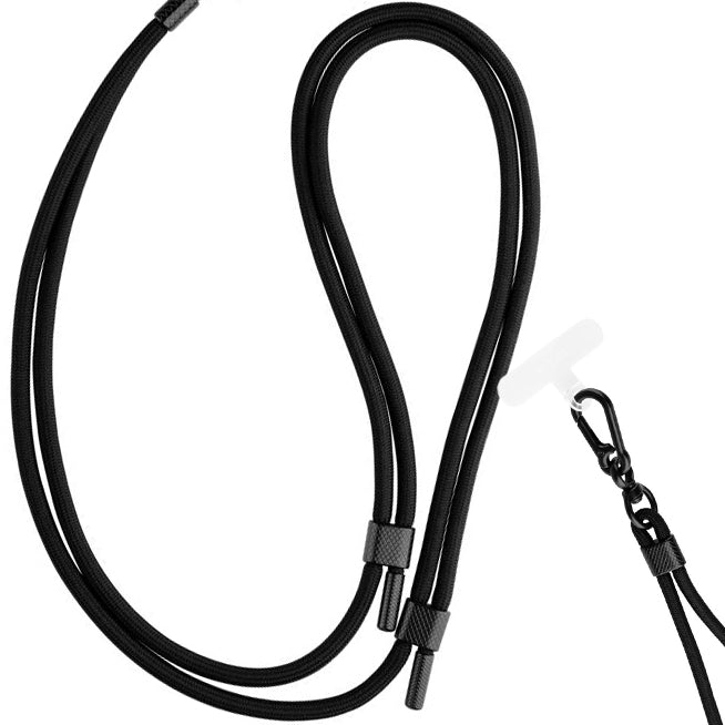 Handy-Schlüsselband, Schnur Fixed NeckUni, Schwarz