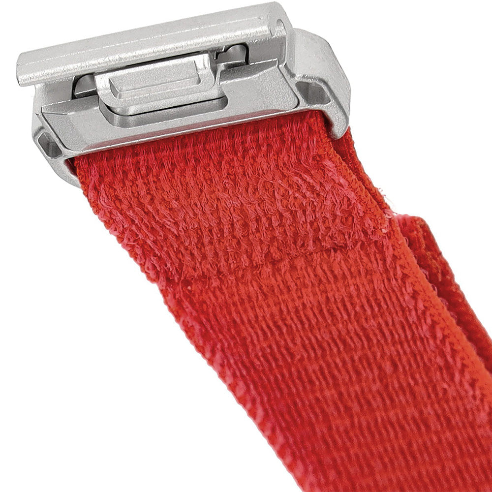 Armband für Garmin Fenix 8 (47 mm) / E / 7 Pro / 7 / 6 Pro / 6, QuickFit 22 mm, Fixed Nylon Sporty Strap, Rot