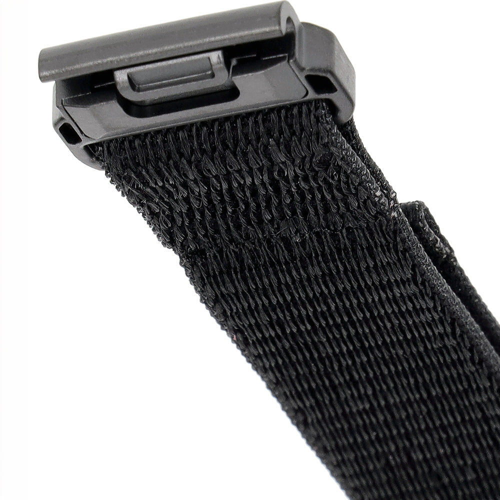 Armband für Garmin Fenix 8 (51 mm) / 7X Pro / 7X / 6X Pro, QuickFit 26 mm, Fixed Nylon Sporty Strap, Schwarz