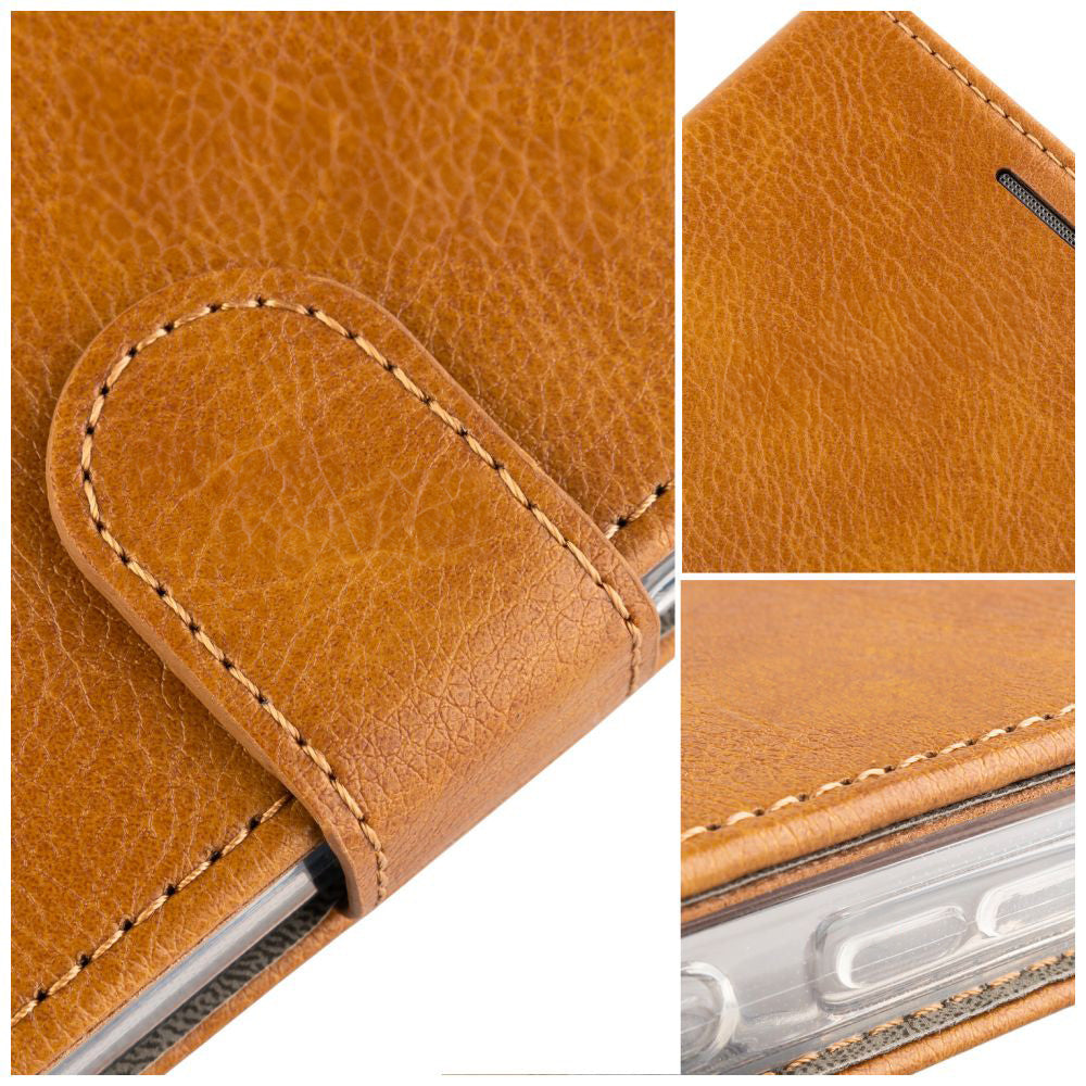 Handyhülle für iPhone 16 Plus, Fixed Book Case Opus, Braun