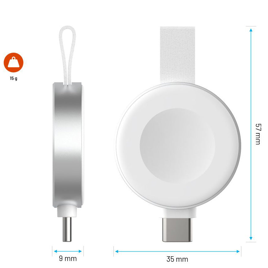 Induktives Ladegerät für Apple Watch, Fixed Orb 2, 5W, Weiß