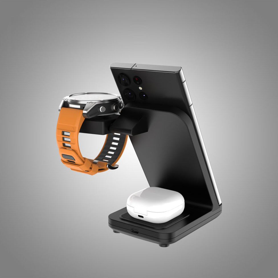 Induktive Ladestation 3in1 Fixed Powerstation for Garmin, Qi, 18W, Schwarz