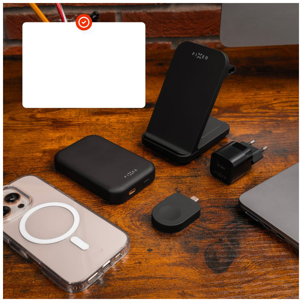 Ladegerät Fixed Charging Adapter for Powerstation Uni für Apple Watch USB-C, Schwarz
