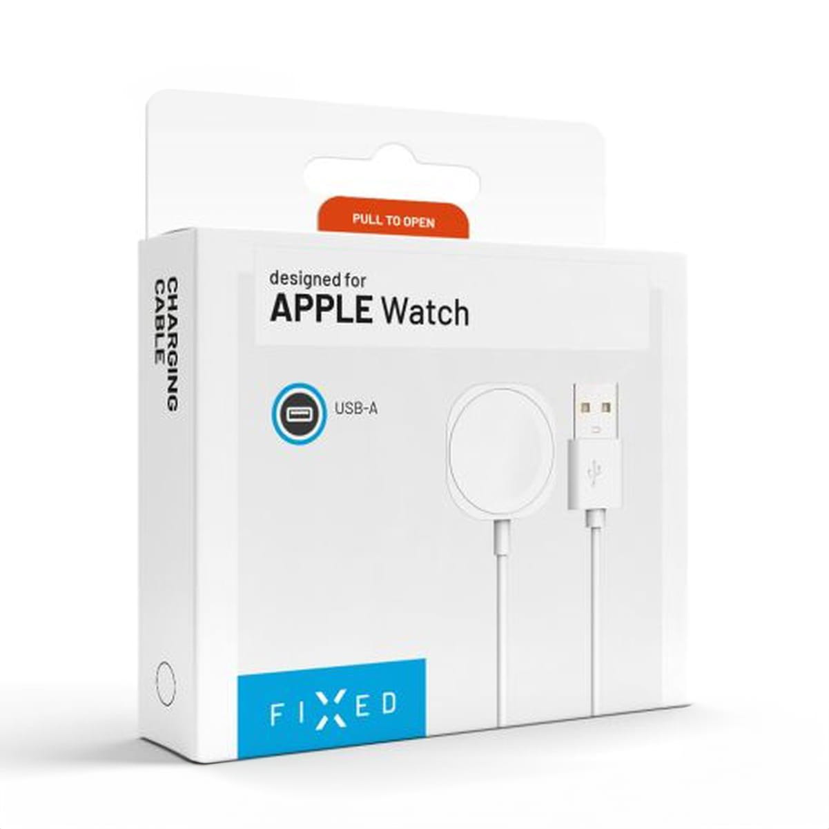 Kabel zum Aufladen USB-A zu Apple Watch, Fixed Charging Cable, 2,5W, 1m, Weiß, Induktives Laden, Verpackung