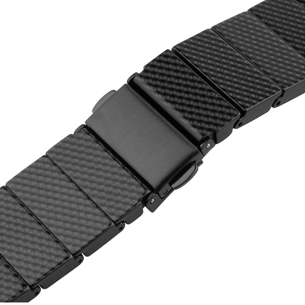 Armband für Smartwatch, QuickRelease 22 mm, Fixed Resin, Schwarz Carbon