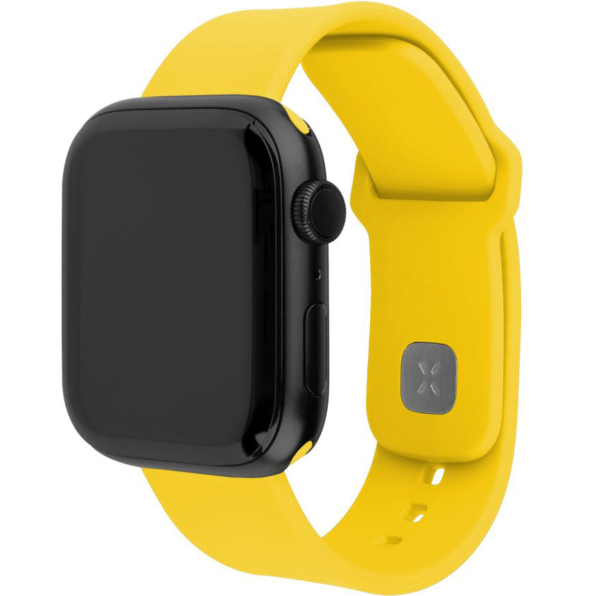 Armband für Apple Watch 44/45/46/49 mm, Fixed Silicone Strap, Gelb