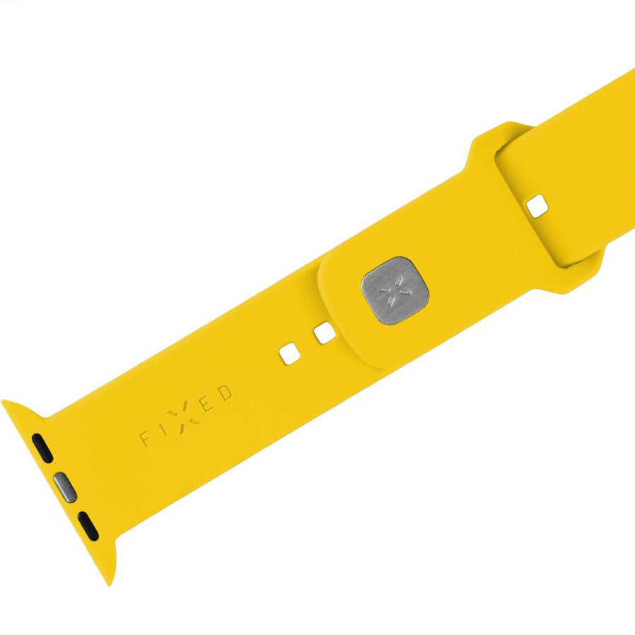 Armband für Apple Watch 44/45/46/49 mm, Fixed Silicone Strap, Gelb