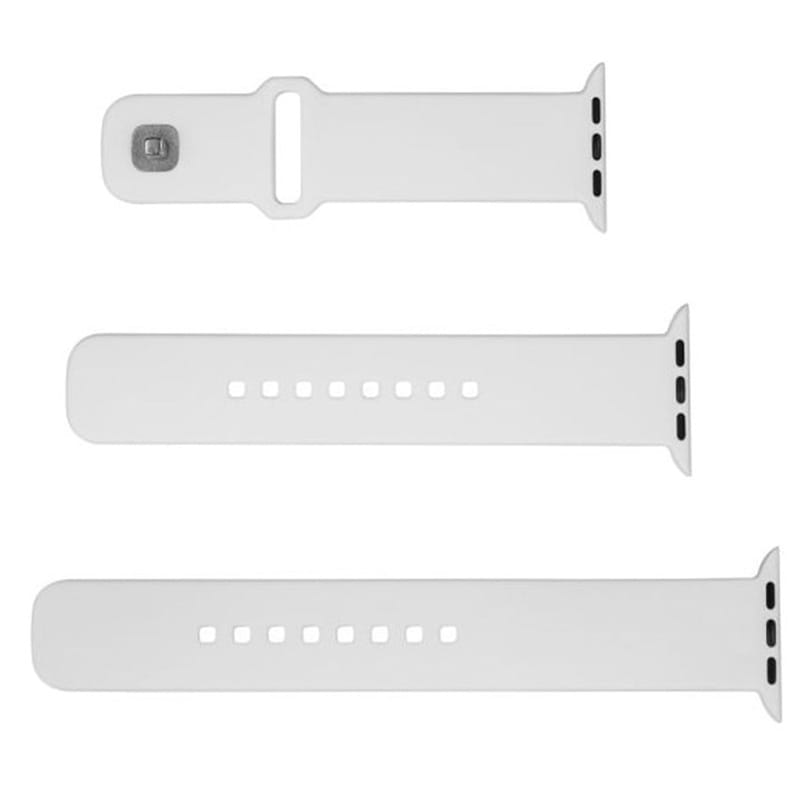 Armband für Apple Watch 49/46/45/44 mm, Fixed Silicone Strap, Weiß