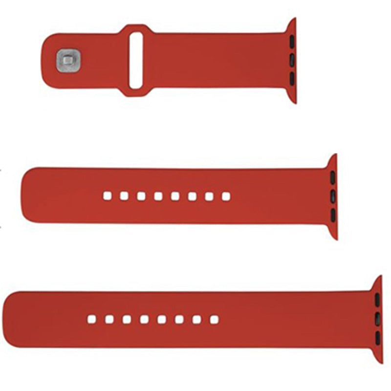 Armband für Apple Watch 2/1 49 mm, Fixed Silicone Strap, Rot