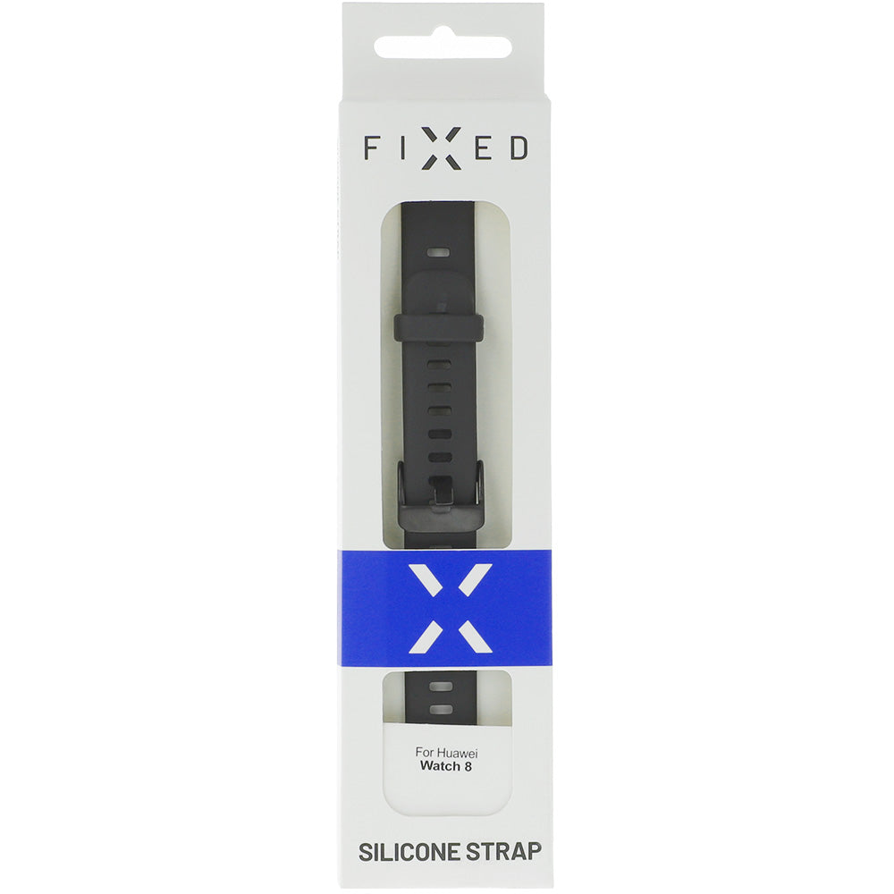 Armband für Huawei Band 10 / 9 / 8, Fixed Silicone Strap, Schwarz