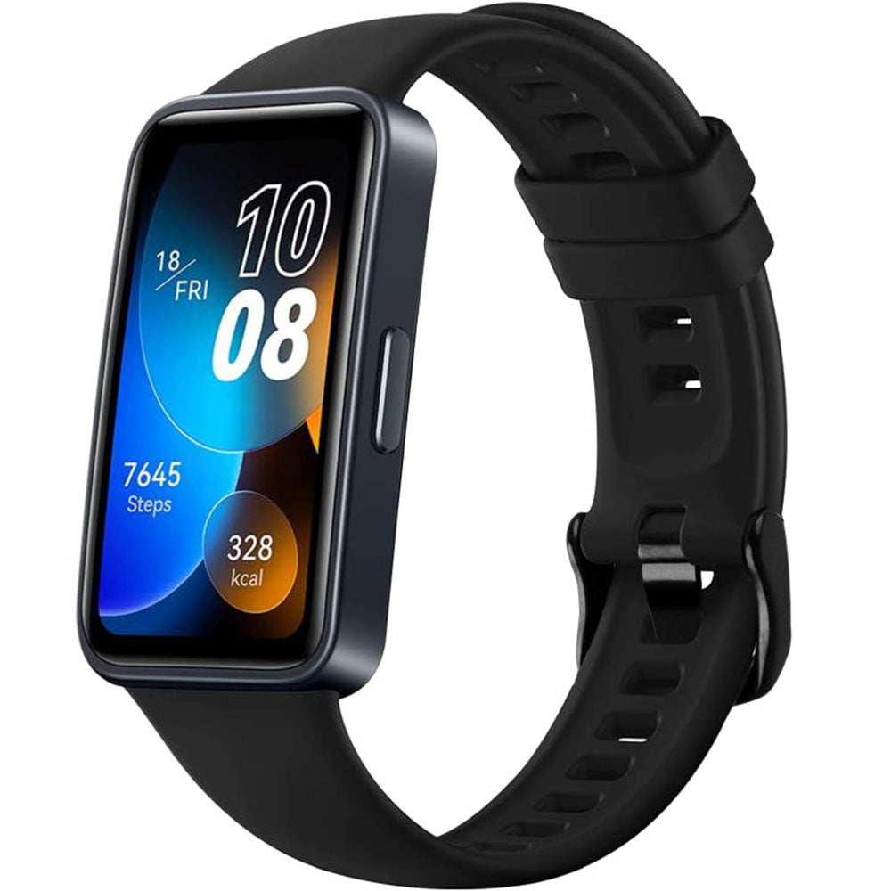 Armband für Huawei Band 10 / 9 / 8, Fixed Silicone Strap, Schwarz