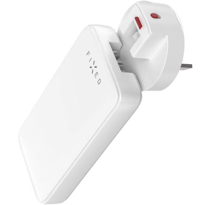 Ladegerät mit austauschbaren Spitzen Fixed Slim Traveller 65W USB-A USB-C PD 3.0 GaN, EU, USA, UK, AUS, Weiß