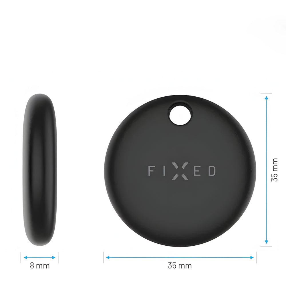 Tracker mit Apple Find My und Google Find Hub, Fixed Tag Dual GPS, mit Lautsprecher, Schwarz