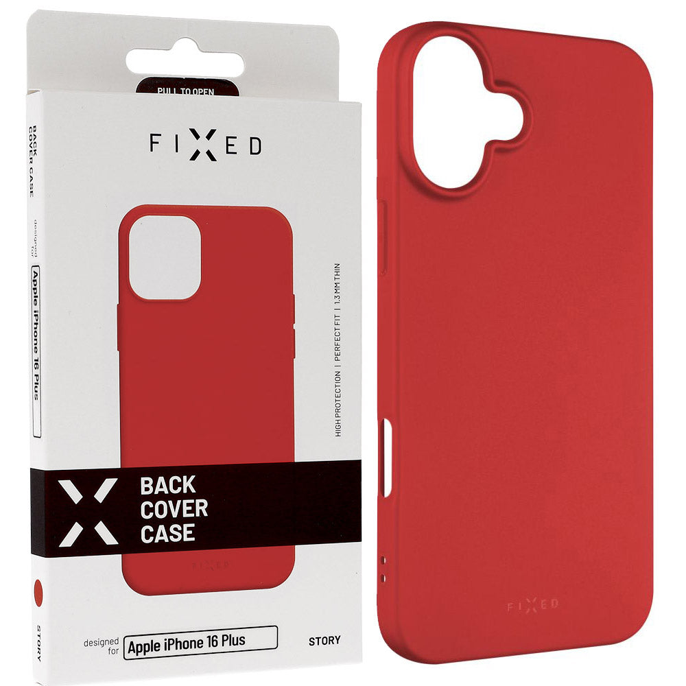 Handyhülle für iPhone 16 Plus, Fixed Story, Rot