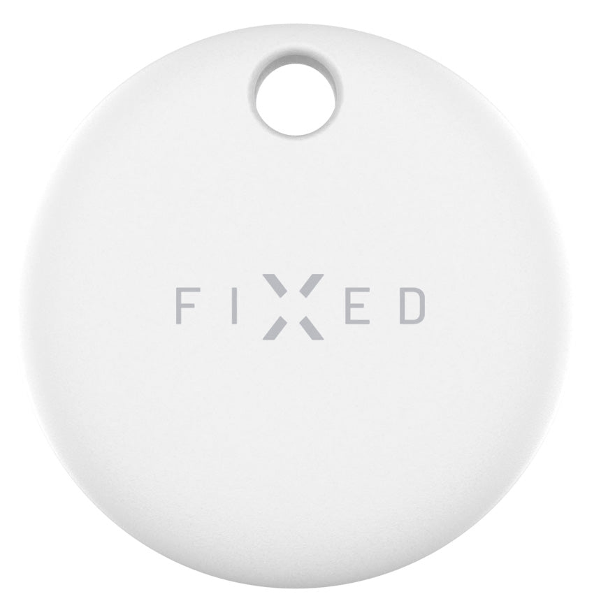 Tracker mit Apple Find My und Google Find Hub, Fixed Tag Dual GPS, mit Lautsprecher, Weiß