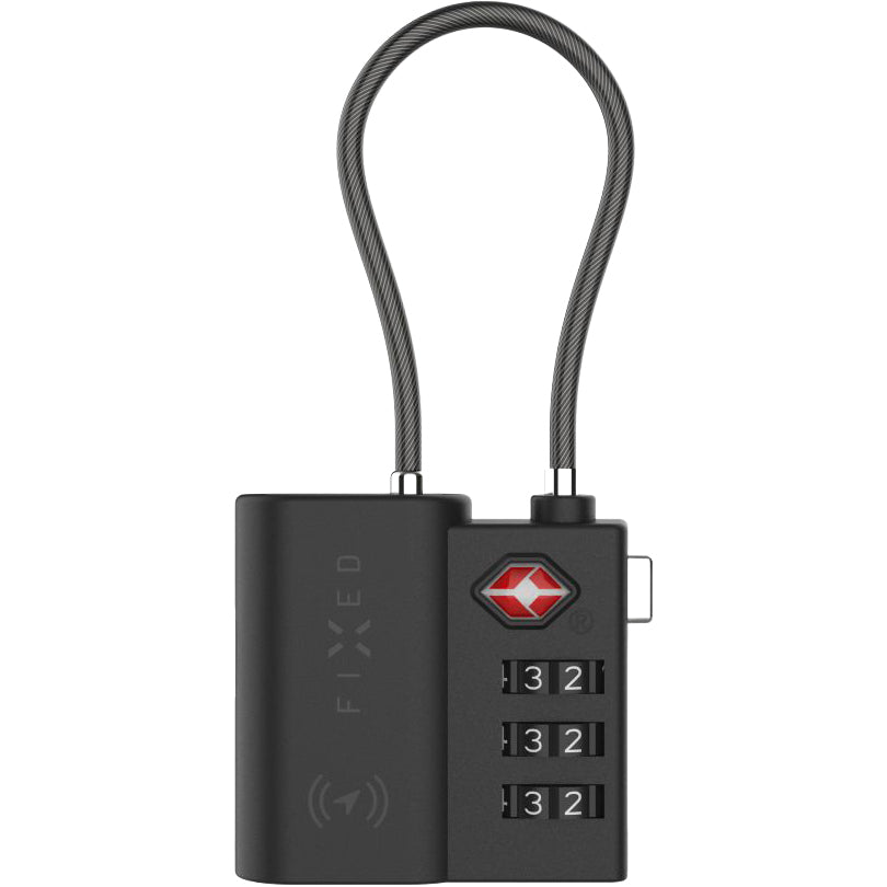 Vorhängeschloss mit GPS Tracker Fixed Tag Lock für Find My, Bluetooth 5.2, Schwarz