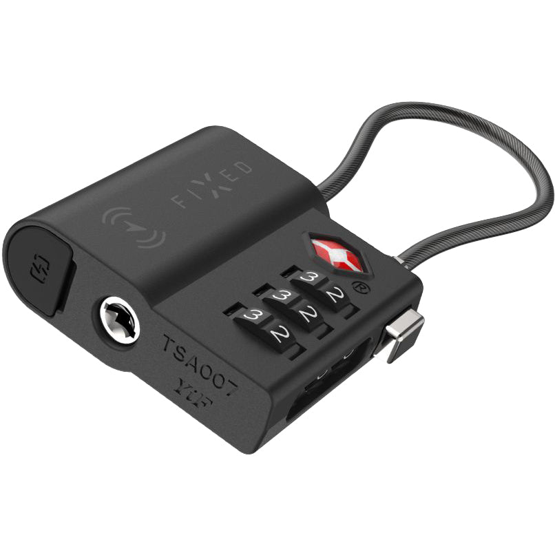 Vorhängeschloss mit GPS Tracker Fixed Tag Lock für Find My, Bluetooth 5.2, Schwarz