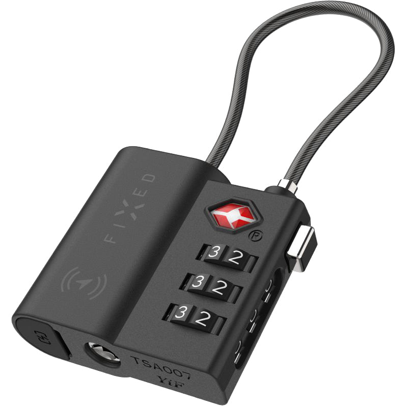 Vorhängeschloss mit GPS Tracker Fixed Tag Lock für Find My, Bluetooth 5.2, Schwarz