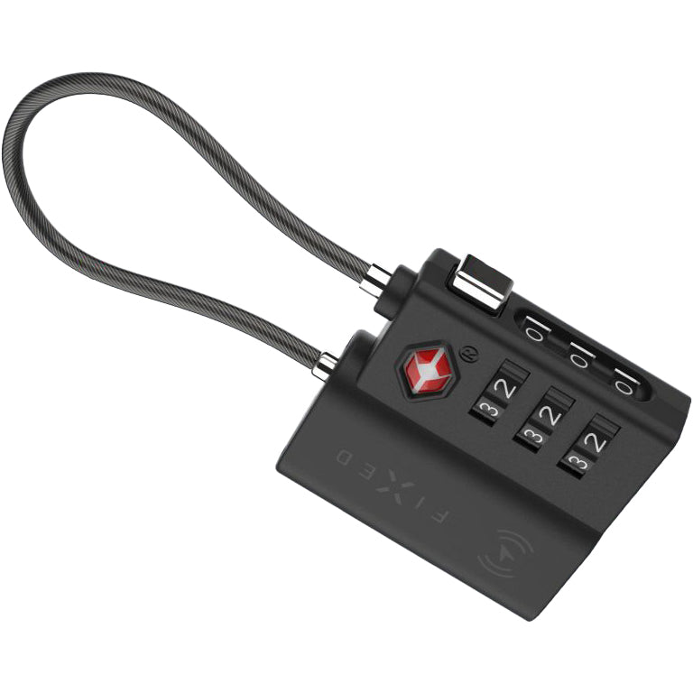 Vorhängeschloss mit GPS Tracker Fixed Tag Lock für Find My, Bluetooth 5.2, Schwarz