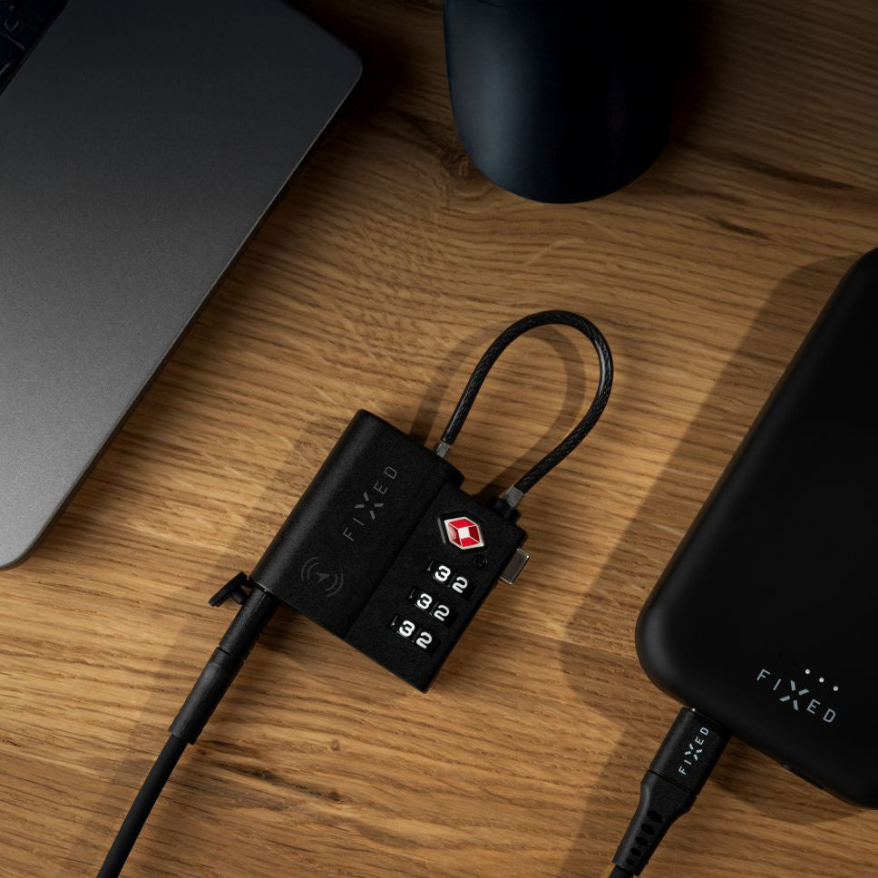 Vorhängeschloss mit GPS Tracker Fixed Tag Lock für Find My, Bluetooth 5.2, Schwarz