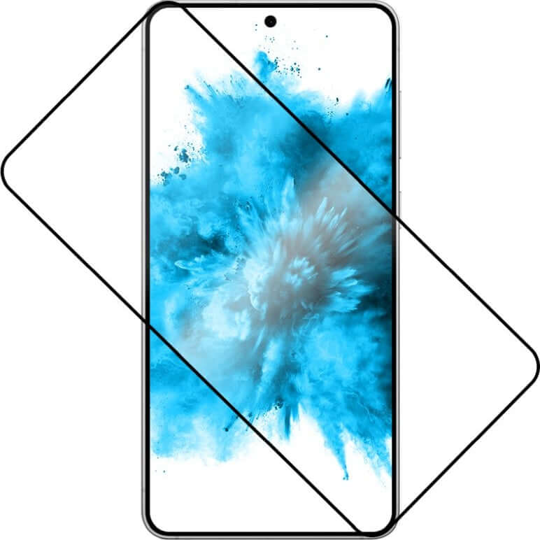 Gehärtetes Glas für Galaxy S25 Edge, Fixed Full Cover 2.5D Tempered Glass, Schwarzen Rahmen